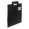JAM Paper Black Plastic Thin Portfolio File Carry Case with Handles